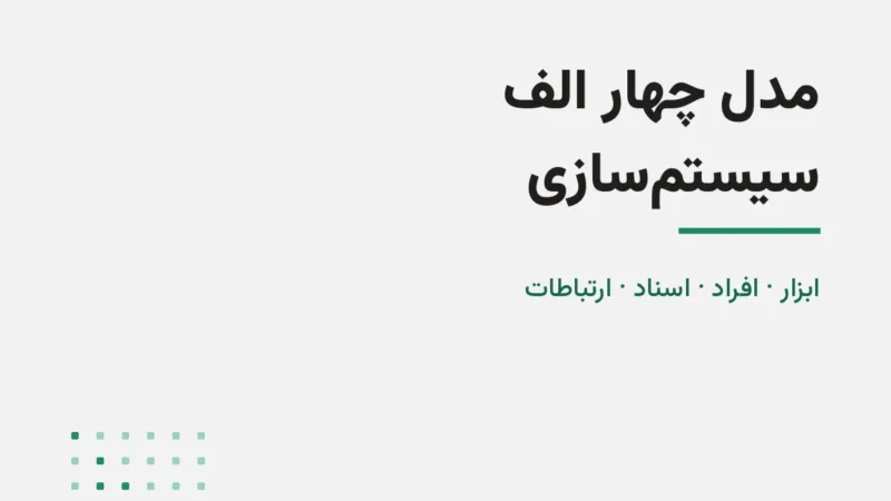 مدل سیستمسازی علی ناصری چیست؟ ابزار، افراد، اسناد، ارتباطات